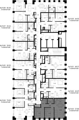 Продажа 2-комнатной квартиры 57,8 м², 19/26 этаж