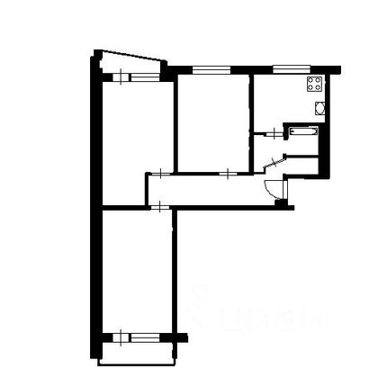 Продажа 3-комнатной квартиры 64,2 м², 1/5 этаж