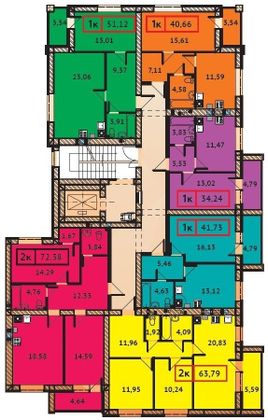 Продажа 1-комнатной квартиры 34,2 м², 6/9 этаж