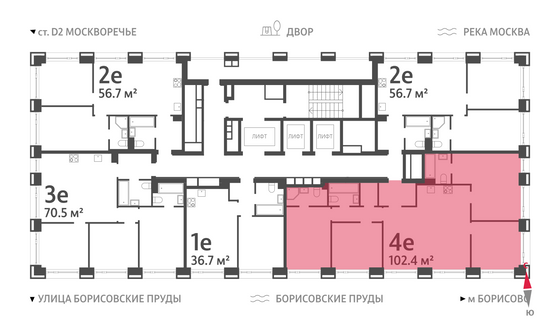 Продажа 4-комнатной квартиры 102,4 м², 6/52 этаж