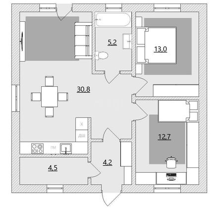 Продажа дома, 75 м², с участком 6,3 сотки