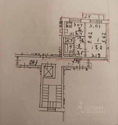 Продажа 1-комнатной квартиры 33,5 м², 5/9 этаж