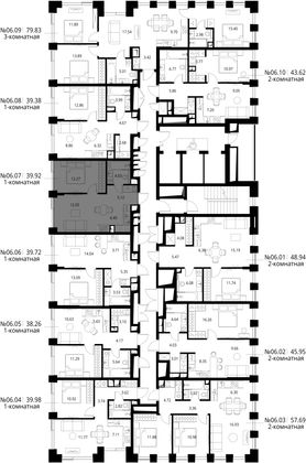 Продажа 1-комнатной квартиры 39,9 м², 6/26 этаж