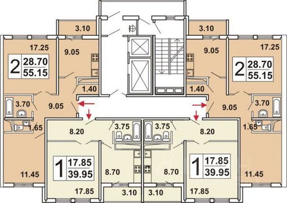 Продажа 2-комнатной квартиры 53,2 м², 17/17 этаж