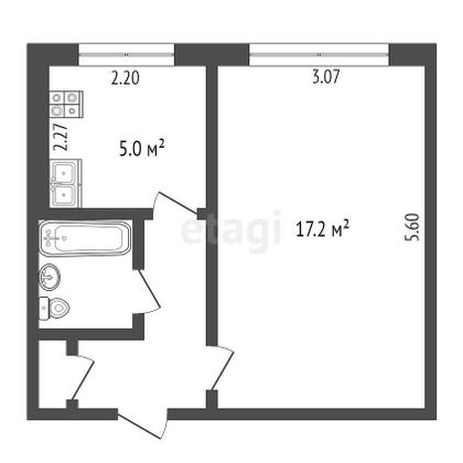 Продажа 1-комнатной квартиры 29,9 м², 9/9 этаж