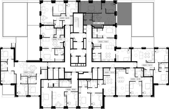 Продажа 3-комнатной квартиры 67,7 м², 2/15 этаж