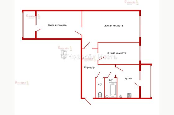 Продажа 3-комнатной квартиры 61 м², 4/9 этаж