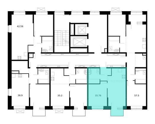 Продажа 1-комнатной квартиры 35,8 м², 10/10 этаж