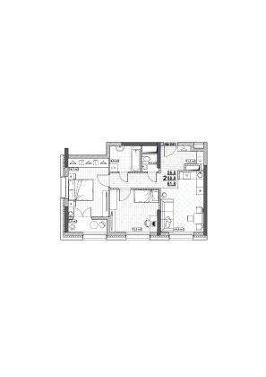 Продажа 2-комнатной квартиры 61,8 м², 13/24 этаж