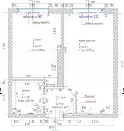 Продажа 2-комнатной квартиры 38 м², 2/34 этаж