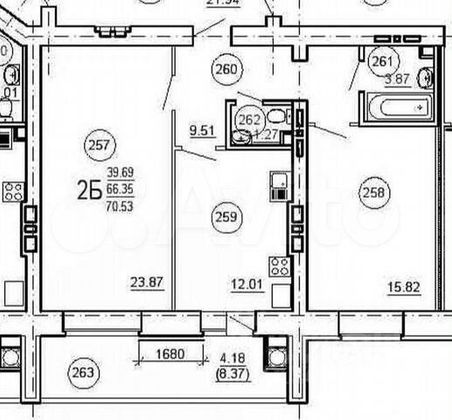 71 м², 2-комн. квартира, 5/9 этаж