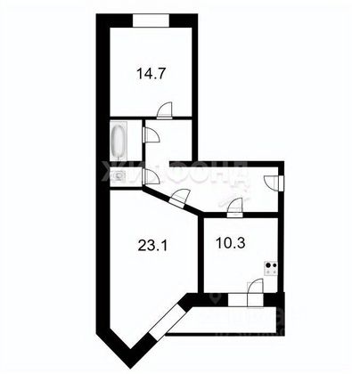 Продажа 2-комнатной квартиры 65 м², 1/6 этаж