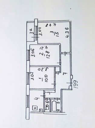 Продажа 3-комнатной квартиры 60,5 м², 6/10 этаж