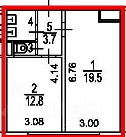 Продажа 1-комнатной квартиры 39,3 м², 12/12 этаж