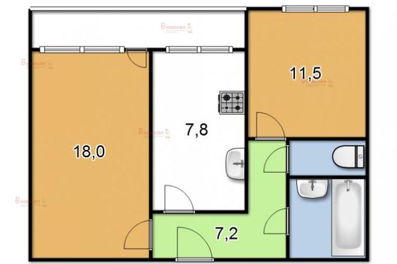 Продажа 2-комнатной квартиры 46 м², 14/14 этаж