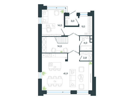 Продажа многокомнатной квартиры 164,4 м², 1/1 этаж