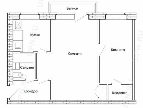 Продажа 2-комнатной квартиры 42 м², 2/5 этаж