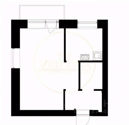 Продажа 1-комнатной квартиры 29 м², 2/4 этаж