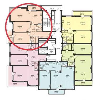 Продажа 3-комнатной квартиры 85 м², 5/23 этаж