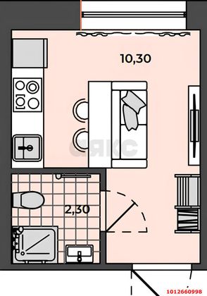 Продажа квартиры-студии 12,6 м², 2/4 этаж