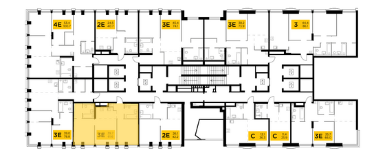 Продажа 3-комнатной квартиры 61,6 м², 13/33 этаж