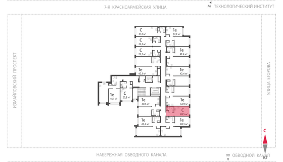 20,5 м², студия, 9/11 этаж