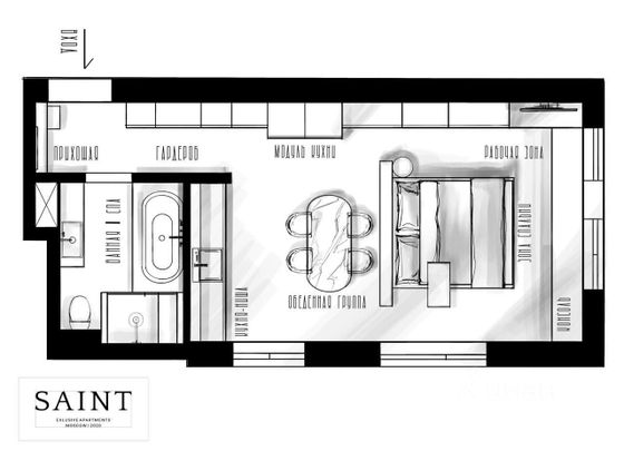 Продажа квартиры-студии 34,8 м², 4/16 этаж