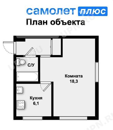 Продажа 1-комнатной квартиры 31 м², 1/5 этаж