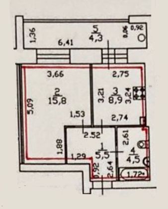 Продажа 1-комнатной квартиры 39 м², 5/11 этаж