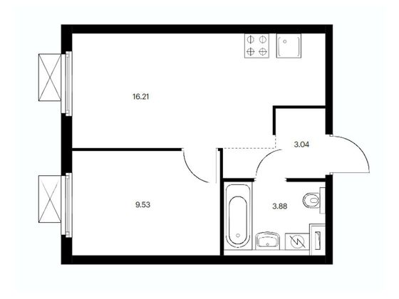 Продажа 1-комнатной квартиры 32,7 м², 22/33 этаж