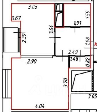 Продажа 1-комнатной квартиры 33,1 м², 7/15 этаж