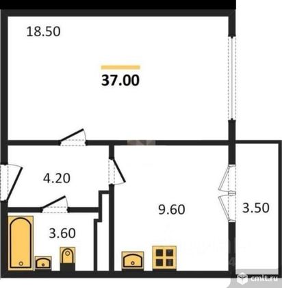 Продажа 1-комнатной квартиры 37,1 м², 14/17 этаж