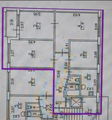 Продажа 4-комнатной квартиры 74,2 м², 1/10 этаж