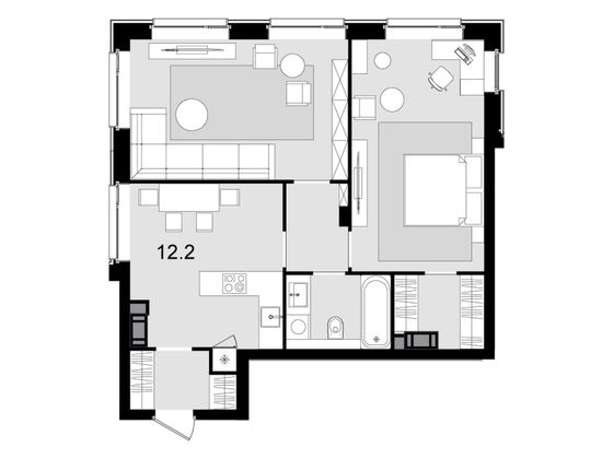 Продажа 2-комнатной квартиры 71,5 м², 40/47 этаж