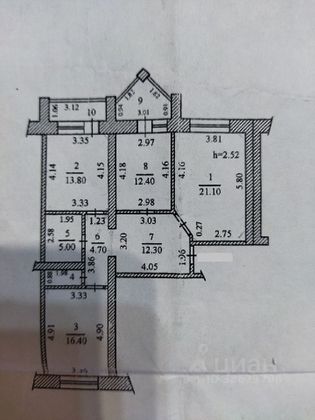 Продажа 3-комнатной квартиры 95,2 м², 4/10 этаж