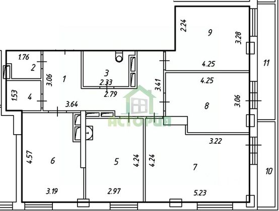 Продажа 4-комнатной квартиры 93,5 м², 21/25 этаж