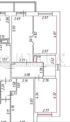 Продажа 2-комнатной квартиры 53,9 м², 8/15 этаж