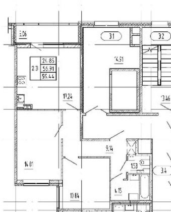 Аренда 2-комнатной квартиры 57 м², 3/5 этаж