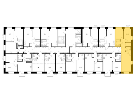 Продажа 2-комнатной квартиры 60,2 м², 2/10 этаж