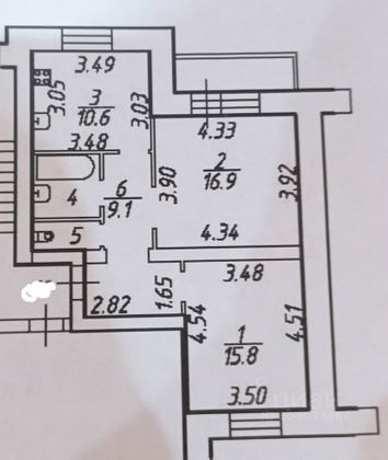 Продажа 2-комнатной квартиры 58 м², 6/10 этаж