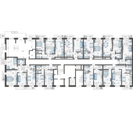 Продажа 2-комнатной квартиры 64,5 м², 1/12 этаж