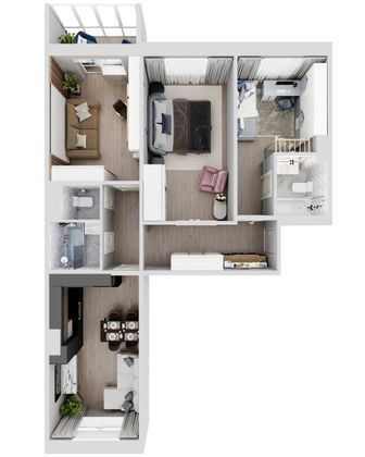 Продажа 3-комнатной квартиры 79,9 м², 3/10 этаж