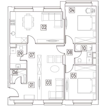 Продажа 4-комнатной квартиры 85 м², 2/9 этаж