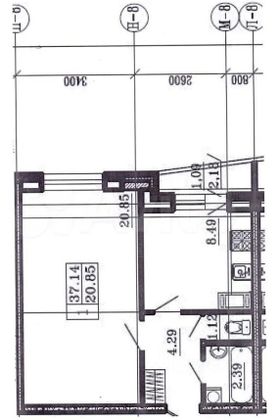 Продажа 1-комнатной квартиры 37,1 м², 5/16 этаж