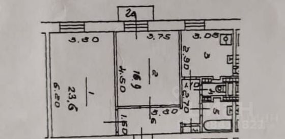 Продажа 2-комнатной квартиры 63,8 м², 6/7 этаж