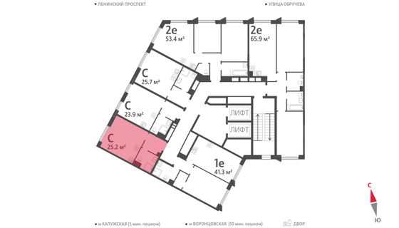 Продажа квартиры-студии 25,2 м², 6/58 этаж
