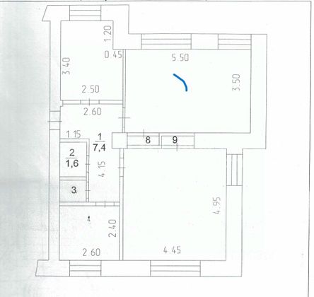 Продажа 3-комнатной квартиры 52 м², 1/3 этаж