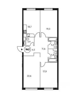 Продажа 3-комнатной квартиры 106,7 м², 3/28 этаж