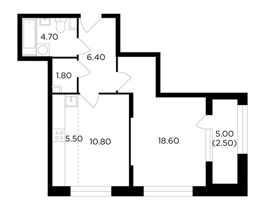 Продажа 2-комнатной квартиры 50 м², 10/17 этаж