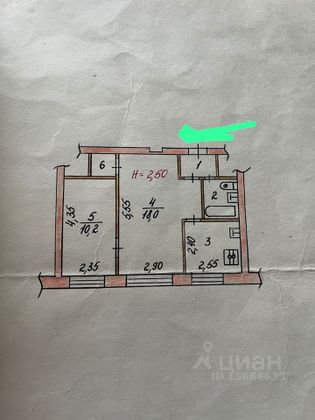Продажа 2-комнатной квартиры 40,1 м², 1/5 этаж